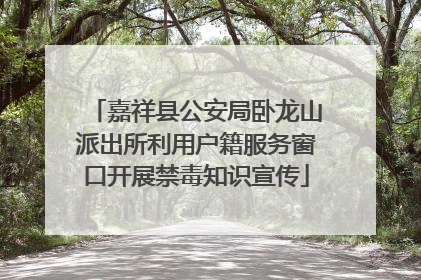 嘉祥县公安局卧龙山派出所利用户籍服务窗口开展禁毒知识宣传
