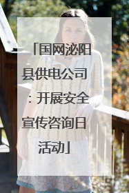 国网泌阳县供电公司：开展安全宣传咨询日活动