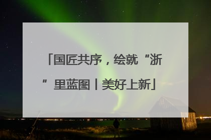 国匠共序，绘就“浙”里蓝图丨美好上新