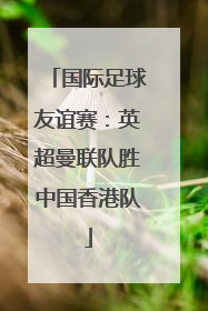 国际足球友谊赛：英超曼联队胜中国香港队