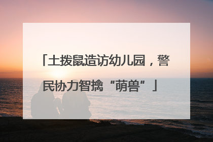 土拨鼠造访幼儿园，警民协力智擒“萌兽”