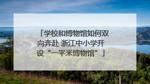 学校和博物馆如何双向奔赴 浙江中小学开设“一平米博物馆”