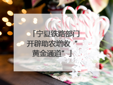 宁夏铁路部门开辟助农增收“黄金通道”