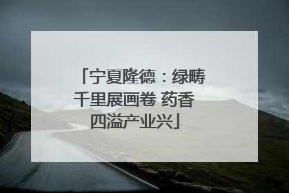 宁夏隆德：绿畴千里展画卷 药香四溢产业兴