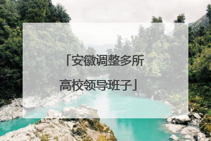 安徽调整多所高校领导班子