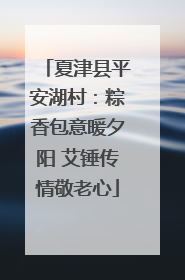 夏津县平安湖村：粽香包意暖夕阳 艾锤传情敬老心