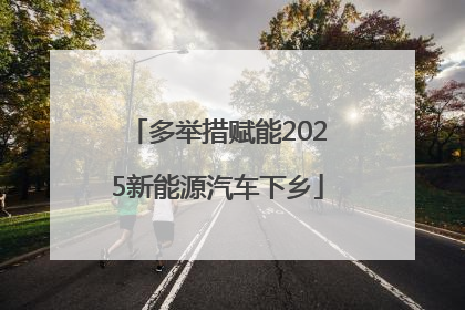 多举措赋能2025新能源汽车下乡