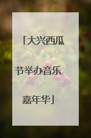 大兴西瓜节举办音乐嘉年华