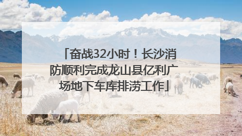 奋战32小时！长沙消防顺利完成龙山县亿利广场地下车库排涝工作
