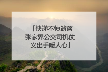 快递不慎遗落 张家界公交司机仗义出手暖人心