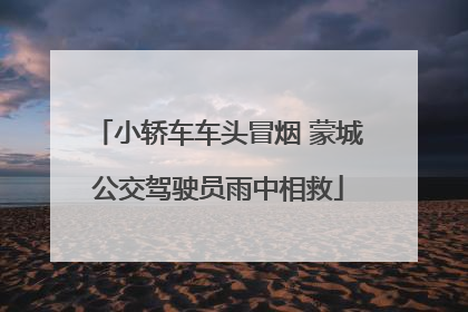小轿车车头冒烟 蒙城公交驾驶员雨中相救