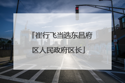 崔行飞当选东昌府区人民政府区长