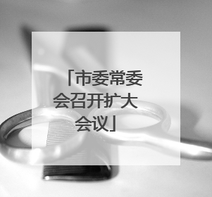 市委常委会召开扩大会议