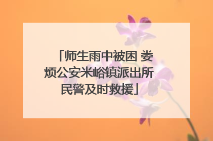 师生雨中被困 娄烦公安米峪镇派出所民警及时救援
