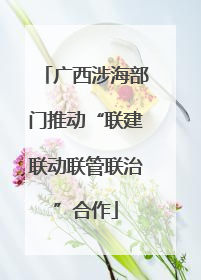 广西涉海部门推动“联建联动联管联治”合作