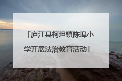庐江县柯坦镇陈埠小学开展法治教育活动