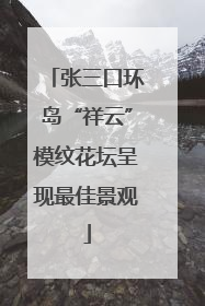 张三口环岛“祥云”模纹花坛呈现最佳景观