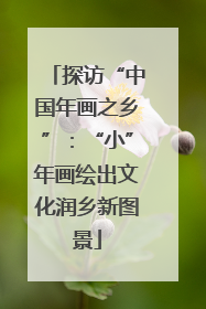 探访“中国年画之乡”：“小”年画绘出文化润乡新图景
