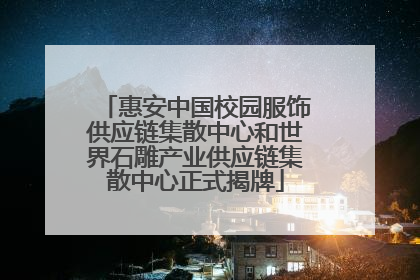 惠安中国校园服饰供应链集散中心和世界石雕产业供应链集散中心正式揭牌
