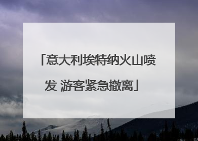 意大利埃特纳火山喷发 游客紧急撤离