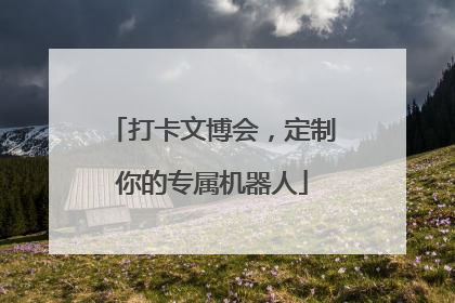 打卡文博会，定制你的专属机器人