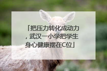 把压力转化成动力，武汉一小学把学生身心健康摆在C位