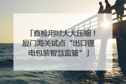 查检用时大大压缩！厦门海关试点“出口锂电包装智慧监管”