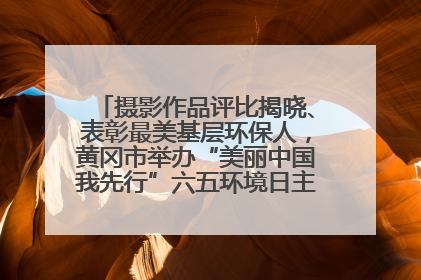 摄影作品评比揭晓、表彰最美基层环保人，黄冈市举办“美丽中国我先行”六五环境日主题宣传活动