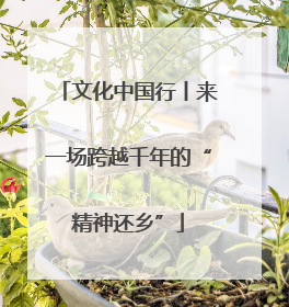 文化中国行丨来一场跨越千年的“精神还乡”