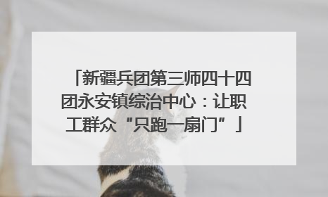 新疆兵团第三师四十四团永安镇综治中心：让职工群众“只跑一扇门”