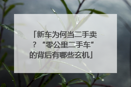 新车为何当二手卖？“零公里二手车”的背后有哪些玄机