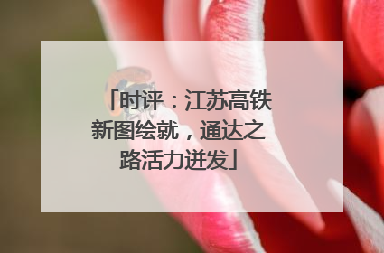 时评：江苏高铁新图绘就，通达之路活力迸发