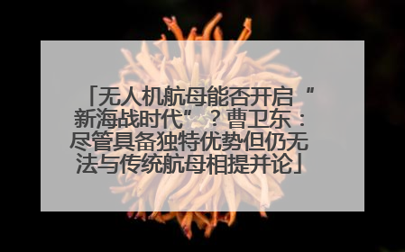 无人机航母能否开启“新海战时代”？曹卫东：尽管具备独特优势但仍无法与传统航母相提并论