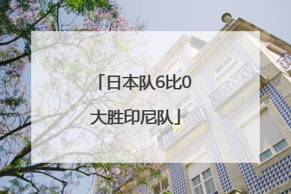 日本队6比0大胜印尼队
