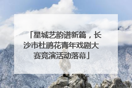 星城艺韵谱新篇，长沙市杜鹃花青年戏剧大赛竞演活动落幕