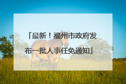 最新！福州市政府发布一批人事任免通知