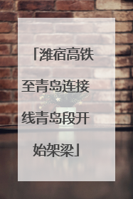 潍宿高铁至青岛连接线青岛段开始架梁