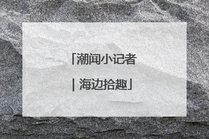 潮闻小记者｜海边拾趣