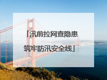 汛前拉网查隐患 筑牢防汛安全线