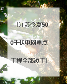 江苏今夏500千伏电网重点工程全部竣工