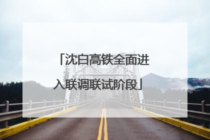 沈白高铁全面进入联调联试阶段