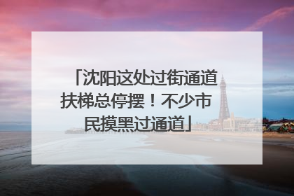 沈阳这处过街通道扶梯总停摆！不少市民摸黑过通道