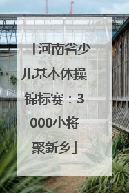 河南省少儿基本体操锦标赛：3000小将聚新乡