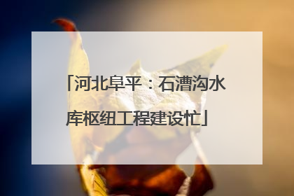 河北阜平：石漕沟水库枢纽工程建设忙