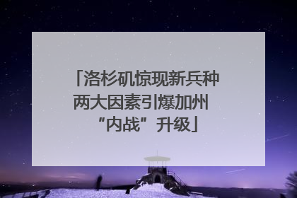 洛杉矶惊现新兵种 两大因素引爆加州“内战”升级