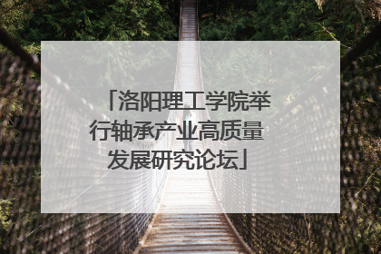 洛阳理工学院举行轴承产业高质量发展研究论坛