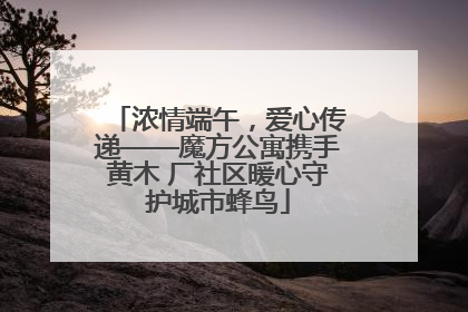 浓情端午，爱心传递——魔方公寓携手黄木 厂社区暖心守护城市蜂鸟