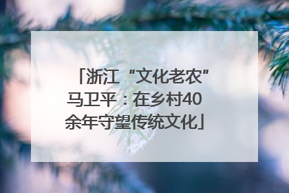浙江“文化老农”马卫平：在乡村40余年守望传统文化