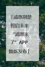 浦惠荆楚 智启未来 “浦惠来了”APP焕新发布