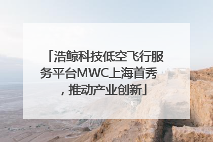 浩鲸科技低空飞行服务平台MWC上海首秀，推动产业创新